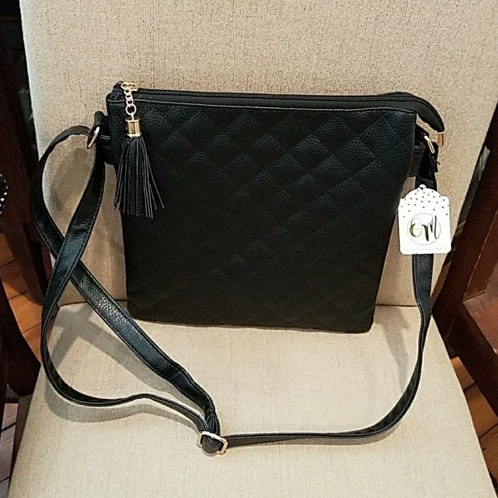 Black cross body purse